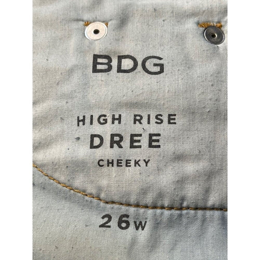 BDG High Rise Dree Cheeky size 26 Denim Shorts With Aztec Pattern Pockets - Picture 6 of 7